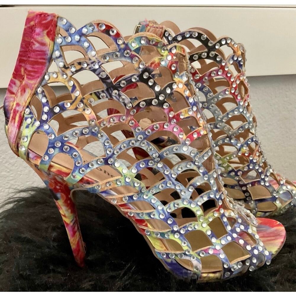 Zigi soho Everly mermaid sparkly bedazzled back zipper high heel stiletto Size 7